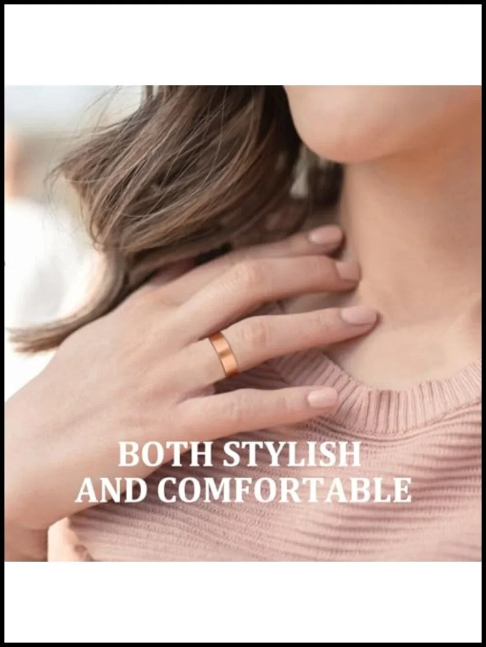 99.9% Pure Copper Magnetic Adjustable Ring Set with Strong Magnet